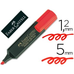 Rotulador faber fluorescente 48-21 rojo