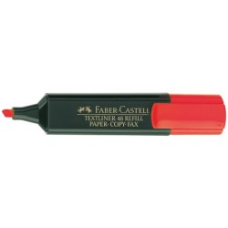 Rotulador faber fluorescente 48-21 rojo