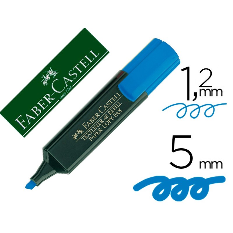 Rotulador faber fluorescente 48-51 azul