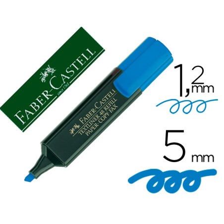 Rotulador faber fluorescente 48-51 azul