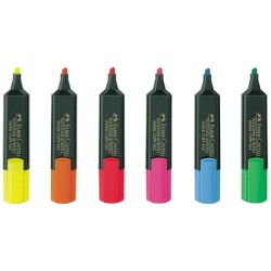Rotulador faber fluorescente 48-51 azul