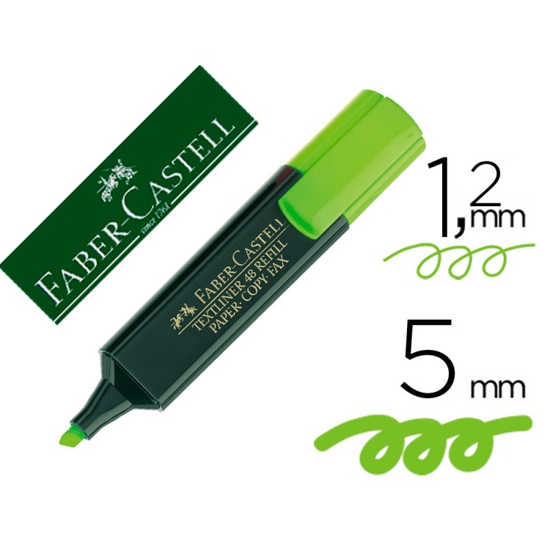 Rotulador faber fluorescente 48-63 verde