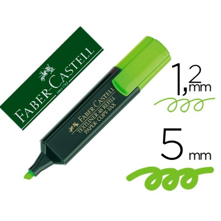 Rotulador faber fluorescente 48-63 verde