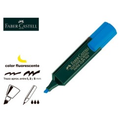 Rotulador faber fluorescente 48-51 azul