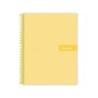 Cuaderno espiral liderpapel a5 micro crafty tapa forrada 120h 90 gr cuadro 5mm 5 bandas6 taladros color amarillo