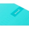 Cuaderno espiral liderpapel a5 micro crafty tapa forrada 120h 90 gr cuadro 5mm 5 bandas6 taladros color turquesa