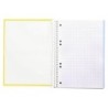 Cuaderno espiral liderpapel a5 micro crafty tapa forrada 120h 90 gr cuadro 5mm 5 bandas6 taladros color amarillo