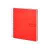 Cuaderno espiral liderpapel a5 micro crafty tapa forrada 120h 90 gr cuadro 5mm 5 bandas6 taladros color rojo