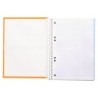 Cuaderno espiral liderpapel a5 micro crafty tapa forrada 120h 90 gr cuadro 5mm 5 bandas6 taladros color naranja