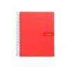 Cuaderno espiral liderpapel a5 crafty tapa forrada 80h 90 gr cuadro 4 mm con margen colores surtidos