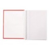 Cuaderno espiral liderpapel a5 crafty tapa forrada 80h 90 gr cuadro 4 mm con margen colores surtidos