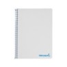 Cuaderno espiral liderpapel a5 micro wonder tapa plastico 120h 90g cuadro 5mm 5 bandas 6 taladros color gris