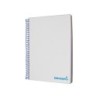 Cuaderno espiral liderpapel a5 micro wonder tapa plastico 120h 90g cuadro 5mm 5 bandas 6 taladros color gris