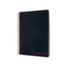 Cuaderno espiral liderpapel a5 micro wonder tapa plastico 120h 90g cuadro 5mm 5 bandas 6 taladros color negro