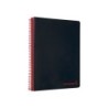 Cuaderno espiral liderpapel a5 micro wonder tapa plastico 120h 90g cuadro 5mm 5 bandas 6 taladros color negro