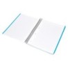 Cuaderno espiral liderpapel a5 micro wonder tapa plastico 120h 90g cuadro 5mm 5 bandas 6 taladros color celeste