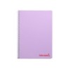Cuaderno espiral liderpapel a5 wonder tapa plastico 80h 90g cuadro 4mm con margen colores surtidos