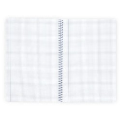 Cuaderno espiral liderpapel a4 wonder tapa plastico 80h 90gr cuadro 4mm con margen color rojo