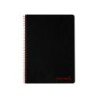 Cuaderno espiral liderpapel a4 wonder tapa plastico 80h 90gr cuadro 4mm con margen color negro