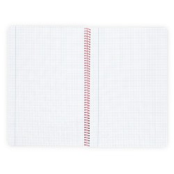 Cuaderno espiral liderpapel a4 wonder tapa plastico 80h 90gr cuadro 4mm con margen color azul marino