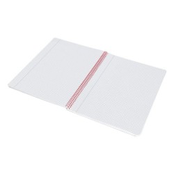 Cuaderno espiral liderpapel a4 wonder tapa plastico 80h 90gr cuadro 4mm con margen color azul marino