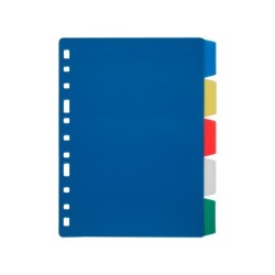 Separador liderpapel plastico juego de 5 separadores cuarto 11 taladros