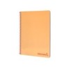 Cuaderno espiral liderpapel a4 wonder tapa plastico 80h 90gr cuadro 4mm con margen color naranja