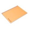 Cuaderno espiral liderpapel a4 wonder tapa plastico 80h 90gr cuadro 4mm con margen color naranja