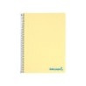 Cuaderno espiral liderpapel a4 wonder tapa plastico 80h 90gr cuadro 4mm con margen color amarillo