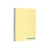 Cuaderno espiral liderpapel a4 wonder tapa plastico 80h 90gr cuadro 4mm con margen color amarillo