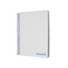 Cuaderno espiral liderpapel a4 micro wonder tapa plastico 120h 90 gr cuadro 5 mm 5 bandas 4 taladros color gris
