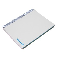 Cuaderno espiral liderpapel a4 micro wonder tapa plastico 120h 90 gr cuadro 5 mm 5 bandas 4 taladros color gris