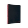 Cuaderno espiral liderpapel a4 micro wonder tapa plastico 120h 90 gr cuadro 5 mm 5 bandas 4 taladros color negro