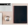 Cuaderno espiral liderpapel a4 micro wonder tapa plastico 120h 90 gr cuadro 5 mm 5 bandas 4 taladros color negro