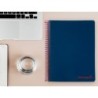 Cuaderno espiral liderpapel a4 micro wonder tapa plastico 120h 90 gr cuadro 5 mm 5 banda4 taladros color azul marino