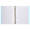 Cuaderno espiral liderpapel a4 micro wonder tapa plastico 120h 90 gr cuadro 5 mm 5 banda4 taladros color naranja