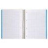 Cuaderno espiral liderpapel a4 micro wonder tapa plastico 120h 90 gr cuadro 5 mm 5 banda4 taladros color amarillo