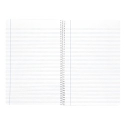 Cuaderno espiral liderpapel a4 wonder tapa plastico 80h 90gr pauta ancha 3,5mm con margen colores surtidos