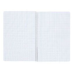 Cuaderno espiral liderpapel a4 wonder tapa plastico 80h 90gr milimetrado 2mm con margen colores surtidos
