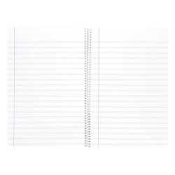 Cuaderno espiral liderpapel a4 wonder tapa plastico 80h 90gr pauta estrecha 2,5mm con margen colores surtidos