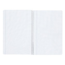 Cuaderno espiral liderpapel a4 wonder tapa plastico 80h 90gr cuadro 3mm con margen colores surtidos