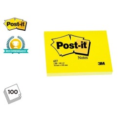 Bloc de notas adhesivas quita y pon post-it 38x51 mm con 100 hojas 653e