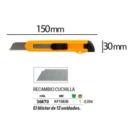Cuter q-connect plastico ancho cuchilla 18 mm xd-11 blister 1 unidad