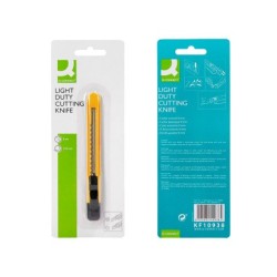 Cuter q-connect plastico estrecho cuchilla 9 mm xd-04 blister 1 unidad
