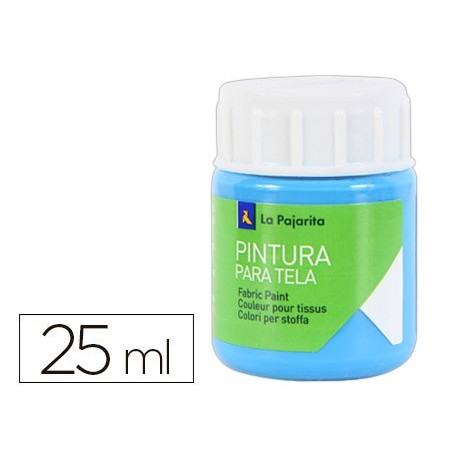 Pintura para tela la pajarita azul cyan 25 ml