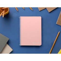 Cuaderno espiral liderpapel cuarto witty tapa dura 80h 75gr rayado horizontal 8mm con margen colores surtidos