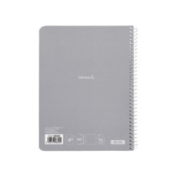 Cuaderno espiral liderpapel cuarto smart tapa blanda 80h 60gr liso sin margen colores surtidos