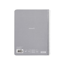Cuaderno espiral liderpapel cuarto smart tapa blanda 80h 60gr cuadro 6mm con margen colores surtidos