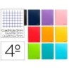 Cuaderno espiral liderpapel cuarto smart tapa blanda 80h 60gr cuadro 5mm con margen colores surtidos