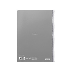 Cuaderno espiral liderpapel folio smart tapa blanda 80h 60gr horizontal 8mm con margen colores surtidos